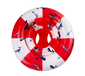 Swim Essentials Baby Float 0-1 jaar Rood Wit Walvis Swim Essentials Baby Float 0-1 jaar Rood Wit Walvis