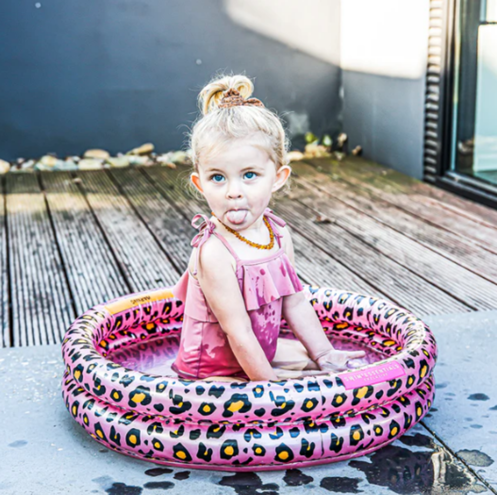 Swim Essentials Zwembad Rond 60 cm Rose Gouden Panterprint Swim Essentials Zwembad Rond 60 cm Rose Gouden Panterprint