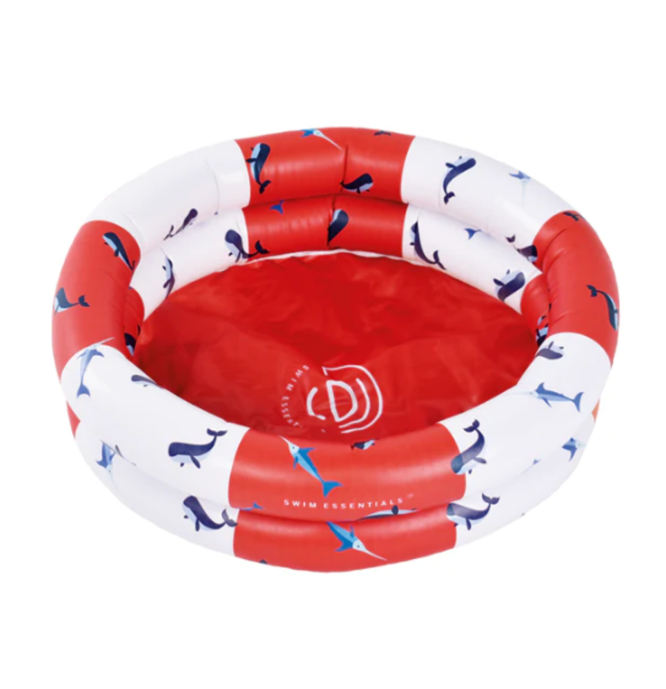 Swim Essentials Zwembad Rond 60 cm Rood Wit Walvis Swim Essentials Zwembad Rond 60 cm Rood Wit Walvis