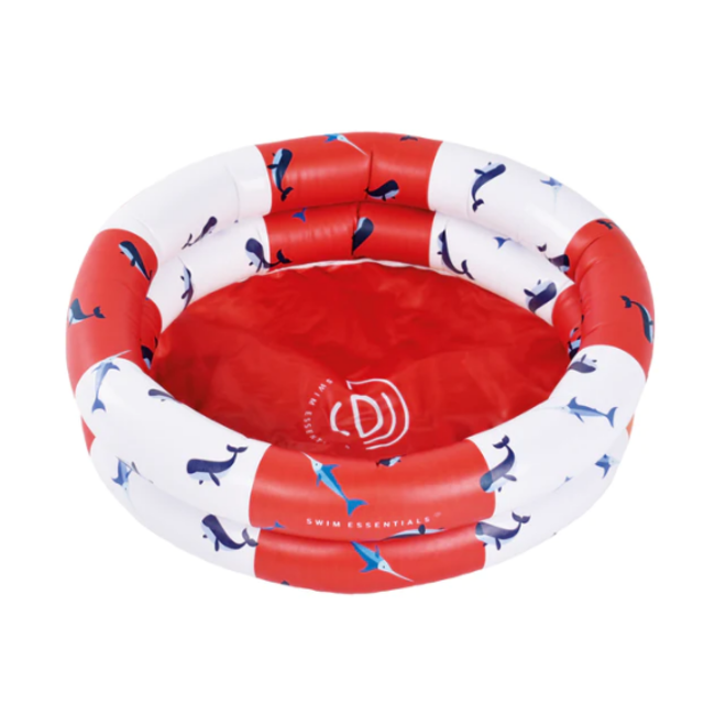 Swim Essentials Zwembad Rond 60 cm Rood Wit Walvis