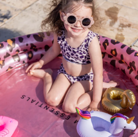 Swim Essentials Zwembad Rond 100 cm Rose Gouden Panterprint Swim Essentials Zwembad Rond 100 cm Rose Gouden Panterprint