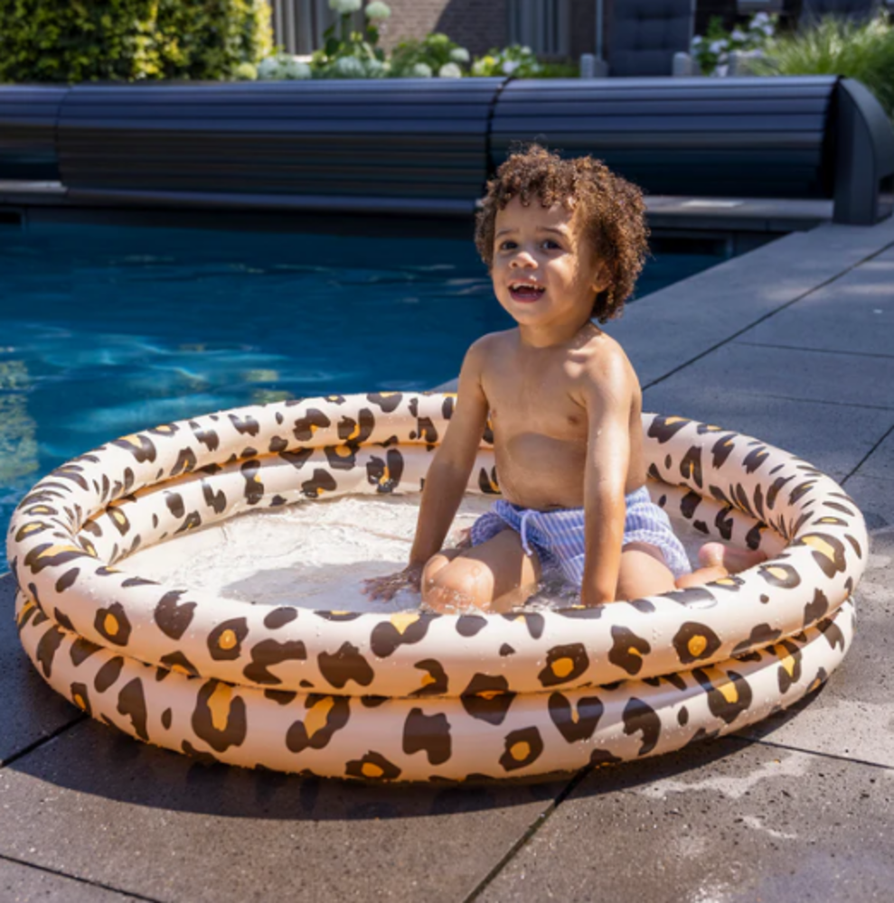 Swim Essentials Zwembad Rond 100 cm Beige Panterprint Swim Essentials Zwembad Rond 100 cm Beige Panterprint