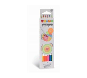 Primo Kleurpotloden Minabella Fluor 6 stuks Primo Kleurpotloden Minabella Fluor 6 stuks