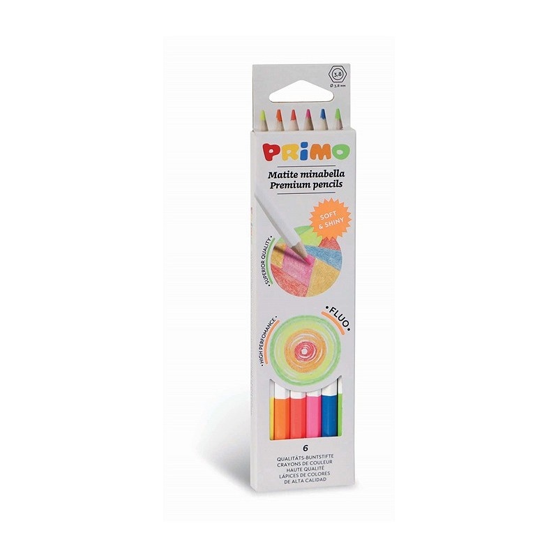 Kleurpotloden Minabella Fluor 6 stuks afbeelding