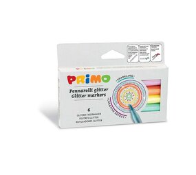 Primo Viltstiften Glitter 6 stuks Primo Viltstiften Glitter 6 stuks