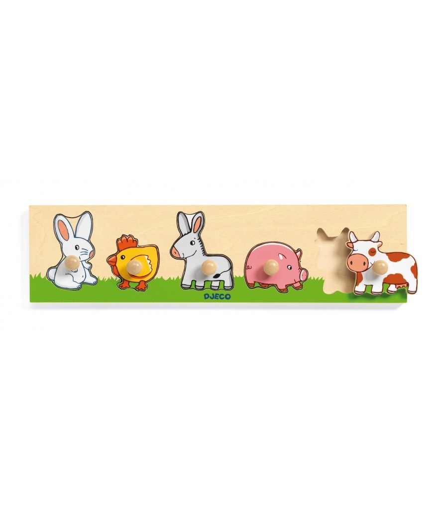 Houten Puzzel Farm & Co (5 stukjes) Houten Puzzel Farm & Co (5 stukjes)