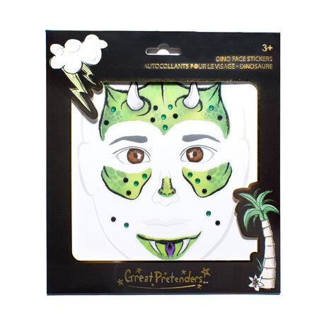 Great Pretenders Gezichtsstickers Dinosaurus Great Pretenders Gezichtsstickers Dinosaurus