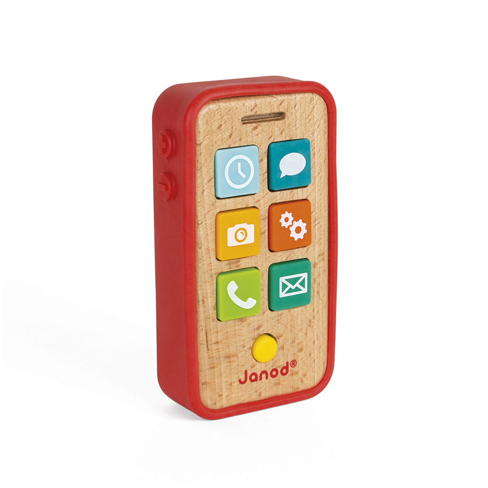 Houten Telefoon met geluid afbeelding