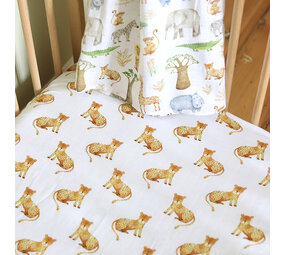 Hoeslaken 70 x 140 cm Leopards