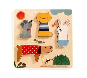 Djeco Houten Puzzel Woodypets Djeco Houten Puzzel Woodypets