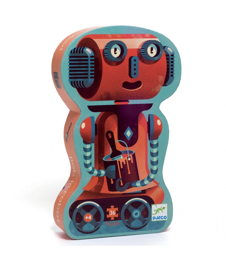 Silhouet Puzzel Robot (36 stukjes) Silhouet Puzzel Robot (36 stukjes)