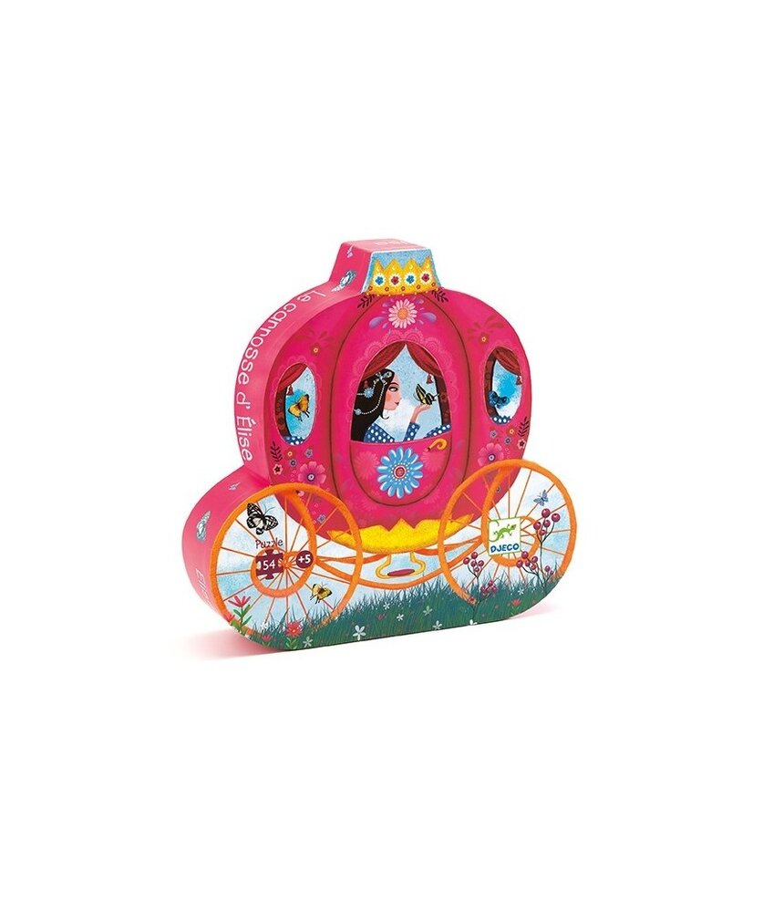 Djeco Silhouet Puzzel Koets (54 stukjes) Djeco Silhouet Puzzel Koets (54 stukjes)