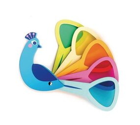 Tender Leaf Toys Houten Pauw met Kleuren Tender Leaf Toys Houten Pauw met Kleuren