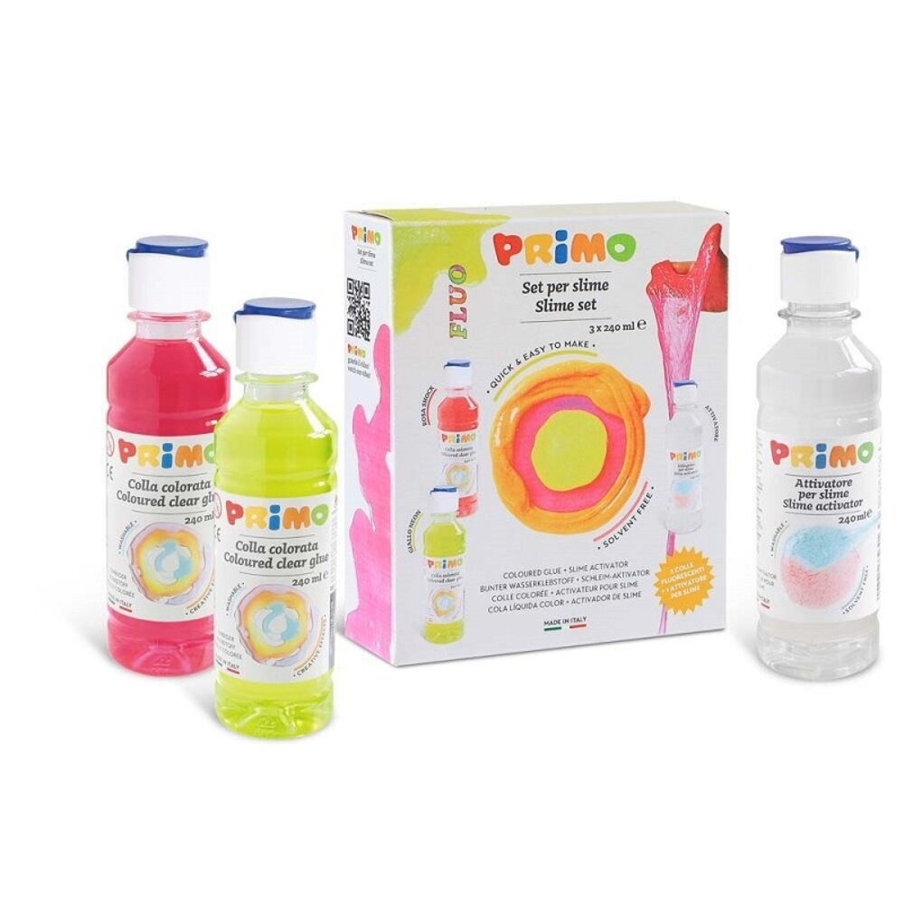 Primo Set Slijm maken met 2 kleuren Fluor Primo Set Slijm maken met 2 kleuren Fluor