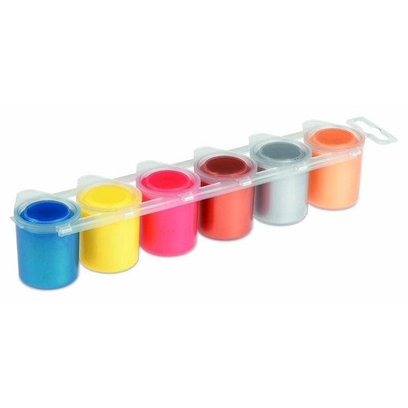 Plakkaatverf in potje | 6 metallic kleuren 25 ml afbeelding