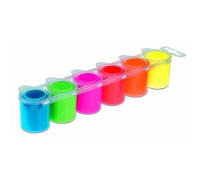 Primo Plakkaatverf in potje | 6 fluor kleuren 25 ml Primo Plakkaatverf in potje | 6 fluor kleuren 25 ml