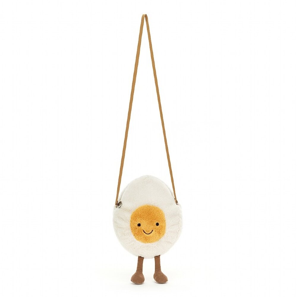 Jellycat Amuseable Happy Boiled Egg Bag Tasje Jellycat Amuseable Happy Boiled Egg Bag Tasje