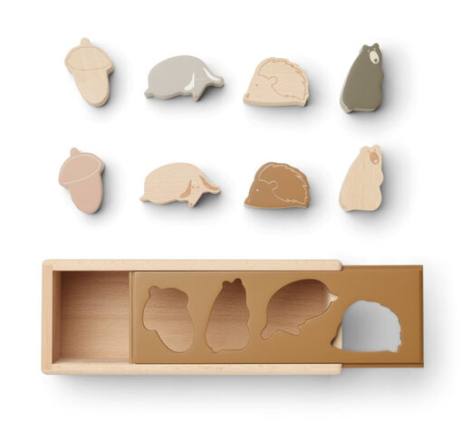 Liewood Houten Vormenstoof Midas | Friendship Golden Caramel