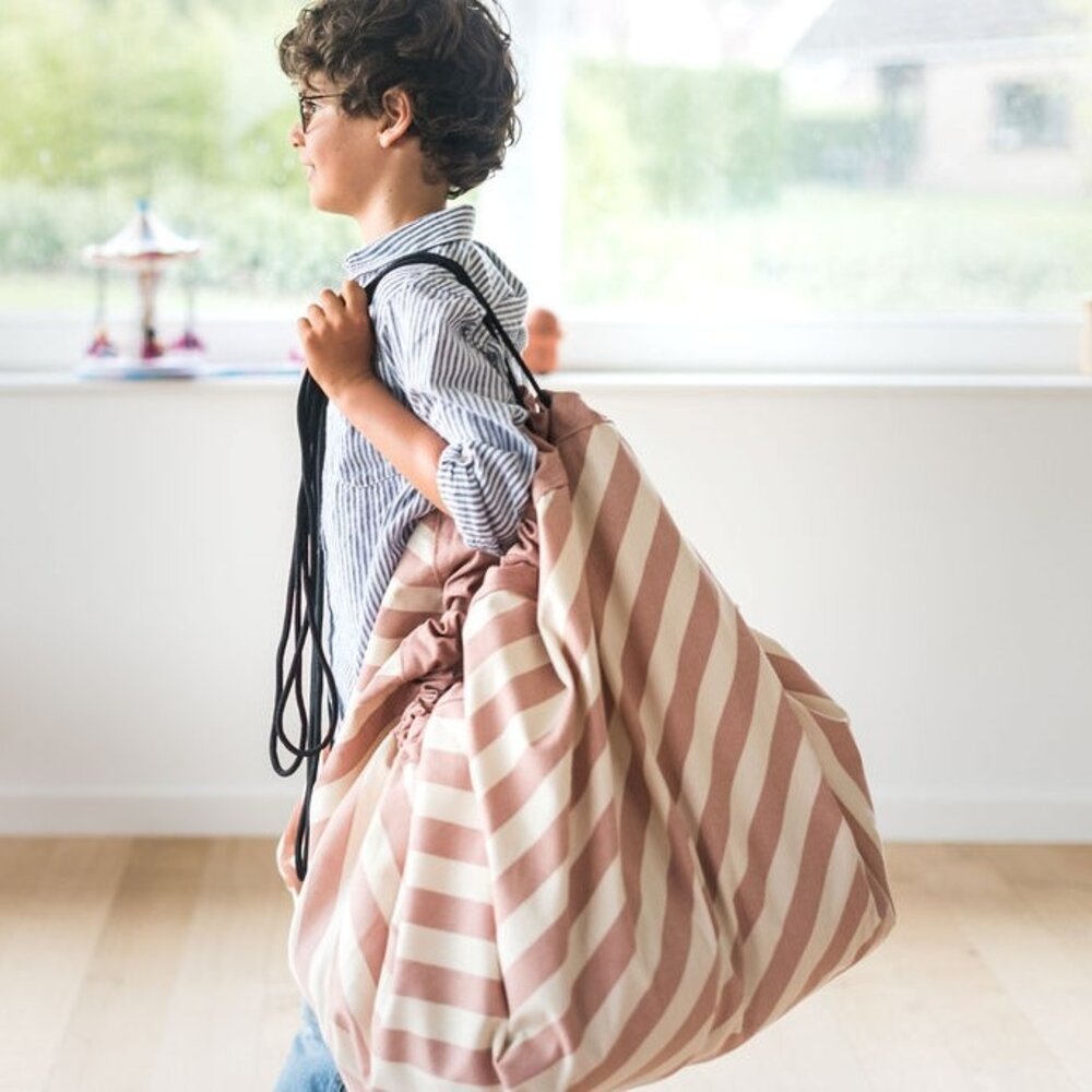 Play & Go Opbergzak | New Pink Stripes Play & Go Opbergzak | New Pink Stripes