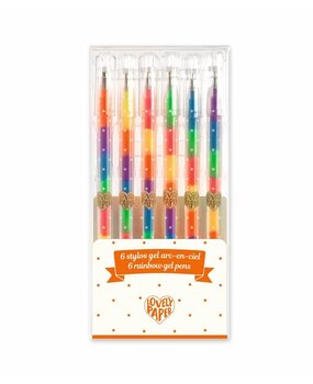 Djeco Gelpennen Regenboog 6 stuks