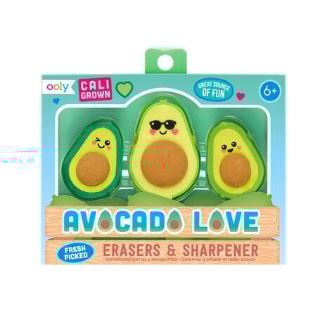 OOLY Gummetjes en Puntenslijper Avocado OOLY Gummetjes en Puntenslijper Avocado