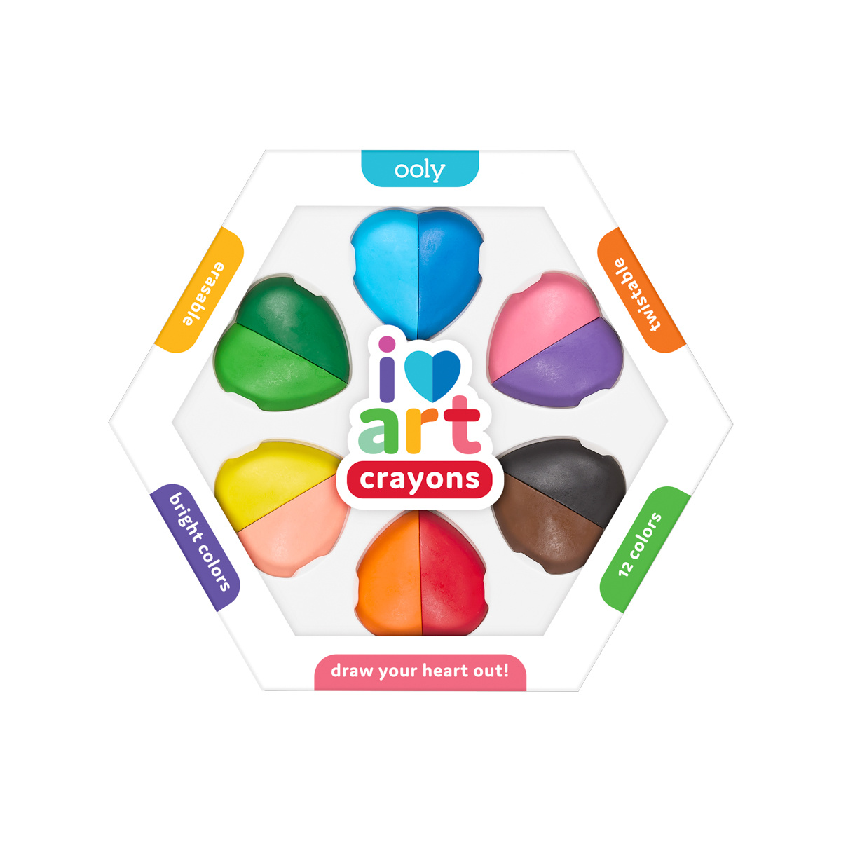 I Heart Art Hartvormige Kleurpotloden afbeelding