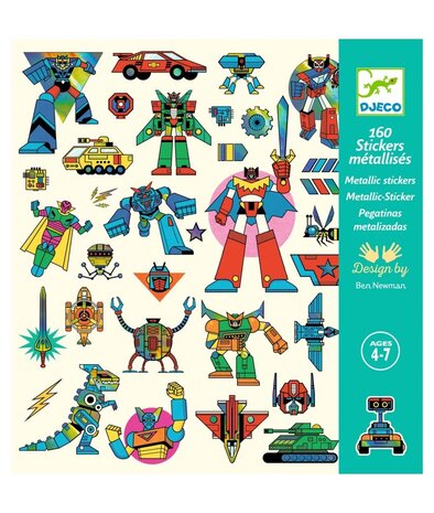 Djeco Djeco Stickers Robots | 160 stuks Djeco Djeco Stickers Robots | 160 stuks