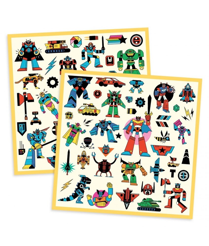 Djeco Djeco Stickers Robots | 160 stuks Djeco Djeco Stickers Robots | 160 stuks
