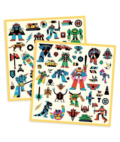 Djeco Djeco Stickers Robots | 160 stuks Djeco Djeco Stickers Robots | 160 stuks