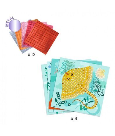 Djeco Mozaïek Kunst met een nummer | Caribbean