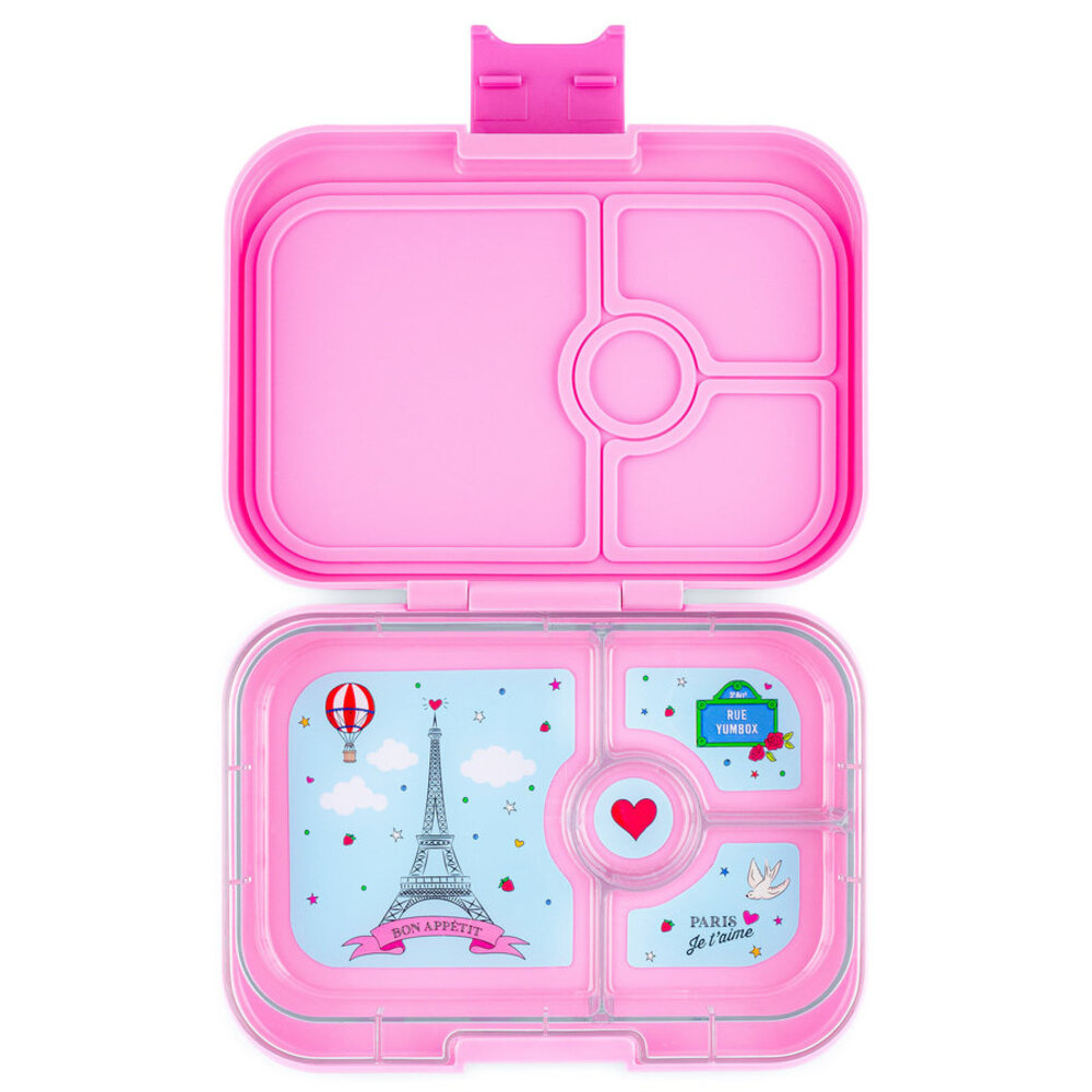 Yumbox Yumbox Panino 4 vakken Fifi Pink / Paris je t'aime tray Yumbox Yumbox Panino 4 vakken Fifi Pink / Paris je t'aime tray