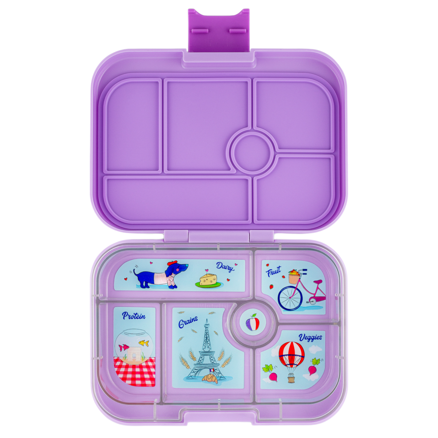Yumbox Original 6-vakken Lulu Purple / Paris Tray afbeelding