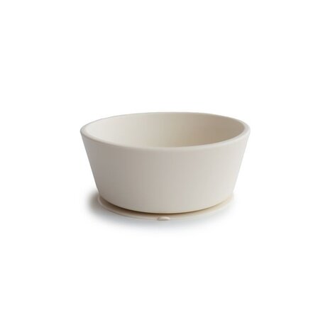 Mushie Siliconen  Kom met Zuignap | Ivory Mushie Siliconen  Kom met Zuignap | Ivory