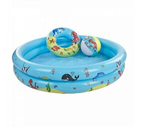 Swim Essentials Playpoolset Zeedieren rond 120 cm Swim Essentials Playpoolset Zeedieren rond 120 cm