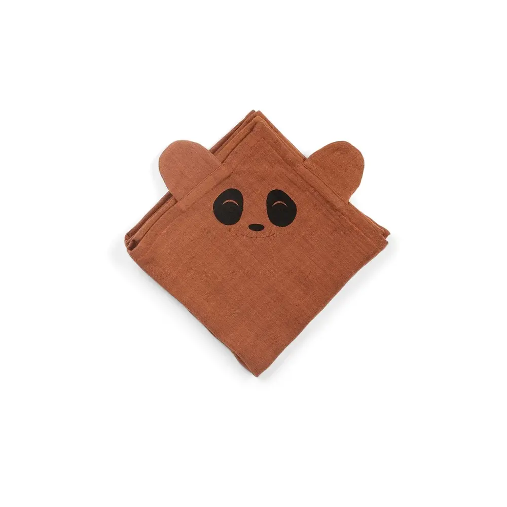 nuuroo Bjørk hydrofiele knuffeldoek Caramel cafe 70x70 - 2 pack