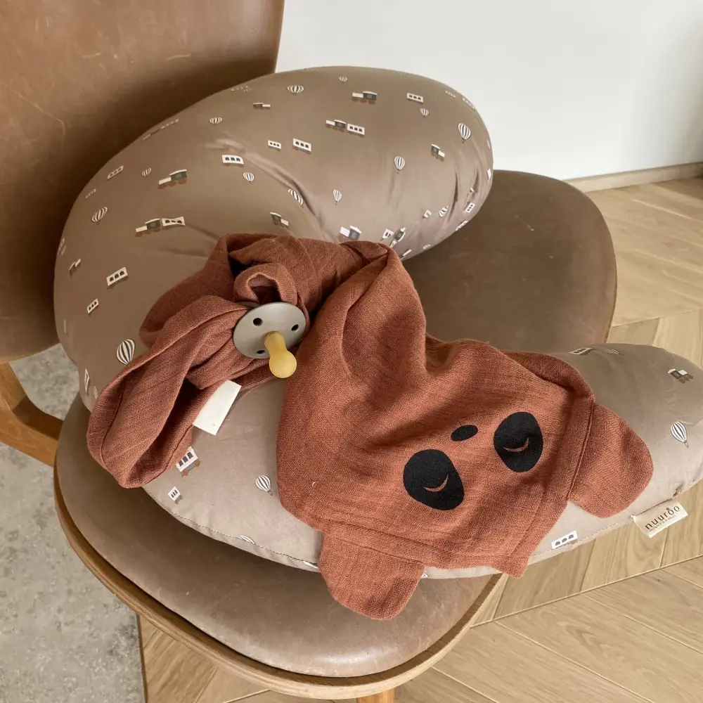 nuuroo Bjørk hydrofiele knuffeldoek Caramel cafe 70x70 - 2 pack