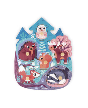 Janod Knoppuzzel Bos (6 stukjes) Janod Knoppuzzel Bos (6 stukjes)