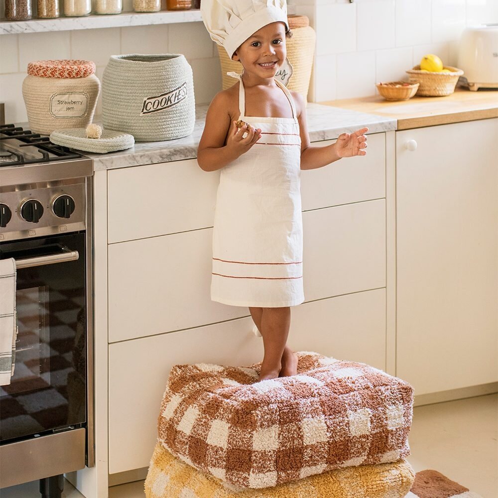 Lorena Canals Poef Vichy Toffee Lorena Canals Poef Vichy Toffee