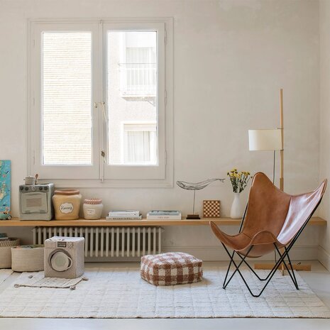 Lorena Canals Poef Vichy Toffee Lorena Canals Poef Vichy Toffee