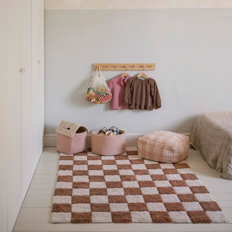 Lorena Canals Poef Vichy Rose Lorena Canals Poef Vichy Rose