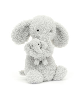 Jellycat Knuffel Huddles Grey Elephant