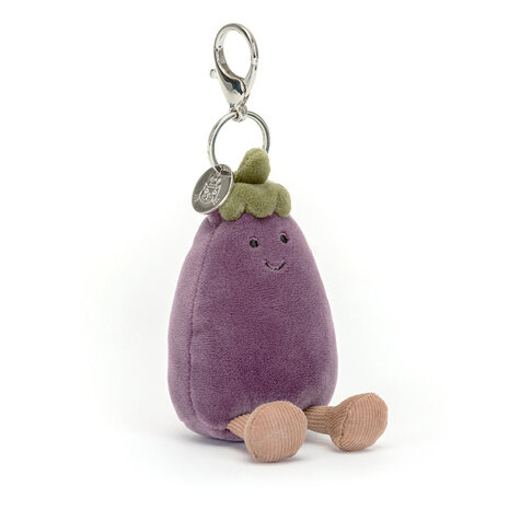 Jellycat Sleutelhanger Vivacious Aubergine Bag Charm Jellycat Sleutelhanger Vivacious Aubergine Bag Charm