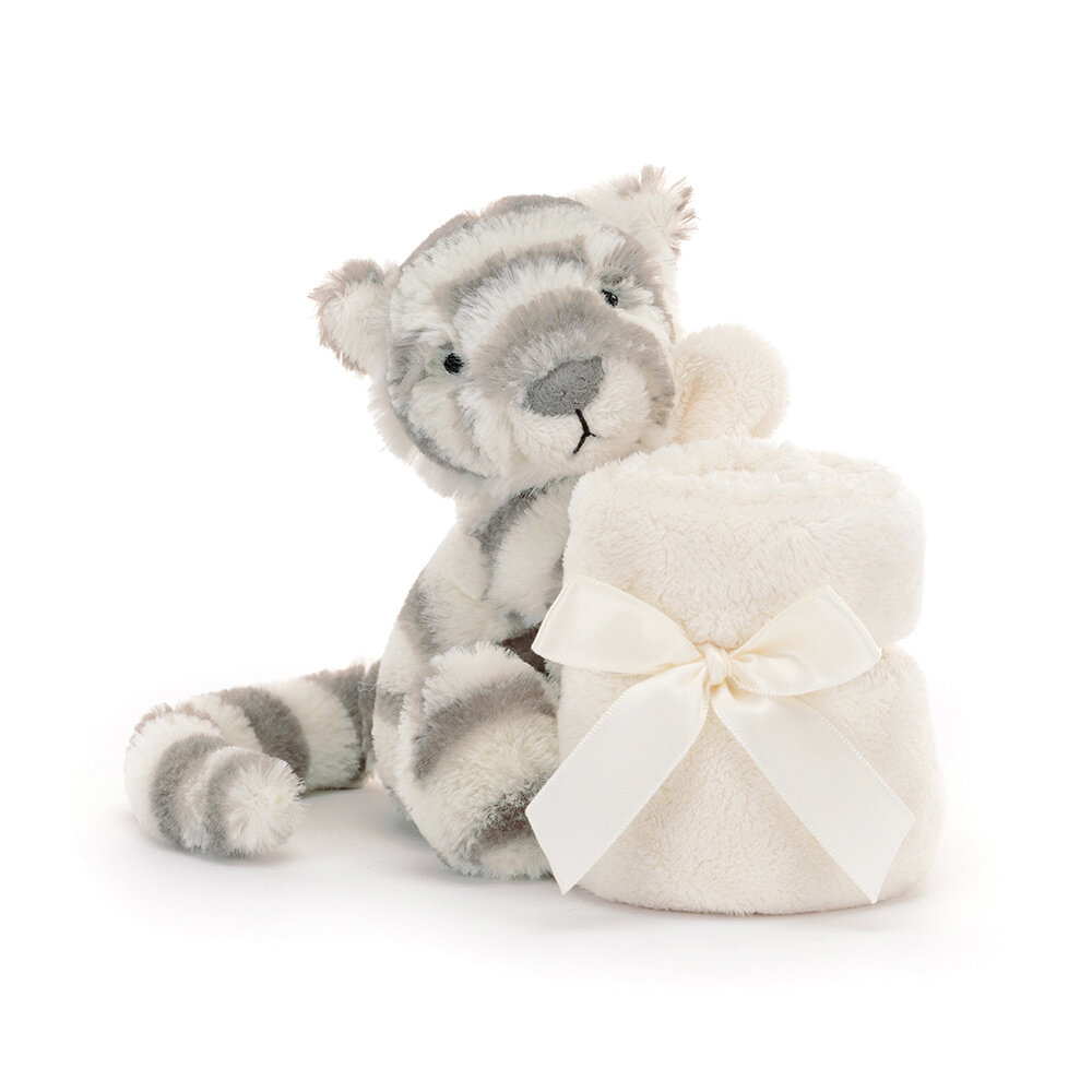 Jellycat Bashful Snow Tiger Soother Knuffeldoek Jellycat Bashful Snow Tiger Soother Knuffeldoek