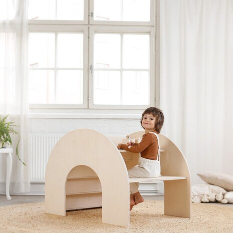 Fitwood Kumpu Kinderbureau en Boekenkast  - Berken