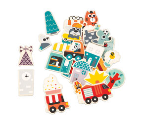 Janod Magneten De Stad 24 stuks