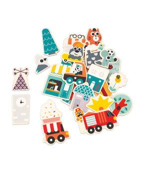 Janod Magneten De Stad 24 stuks