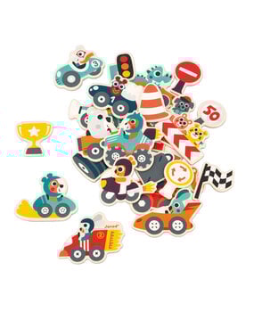 Janod Magneten Auto's 24 stuks