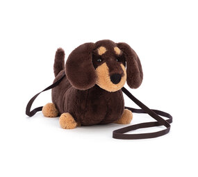 Jellycat Otto Sausage Dog Bag Tasje Jellycat Otto Sausage Dog Bag Tasje
