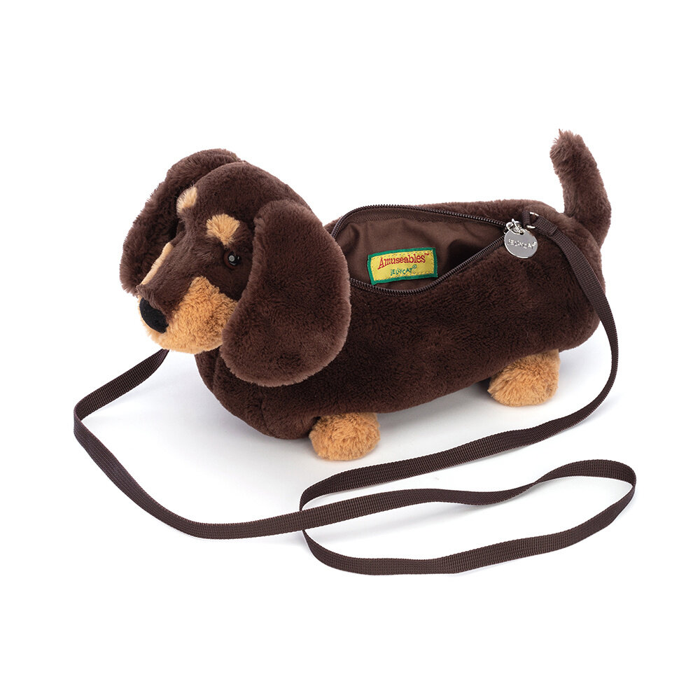 Jellycat Otto Sausage Dog Bag Tasje Jellycat Otto Sausage Dog Bag Tasje