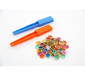 Shaw Magnets Set van 2 Magnetische  Staven met Gekleurde Fiches Shaw Magnets Set van 2 Magnetische  Staven met Gekleurde Fiches